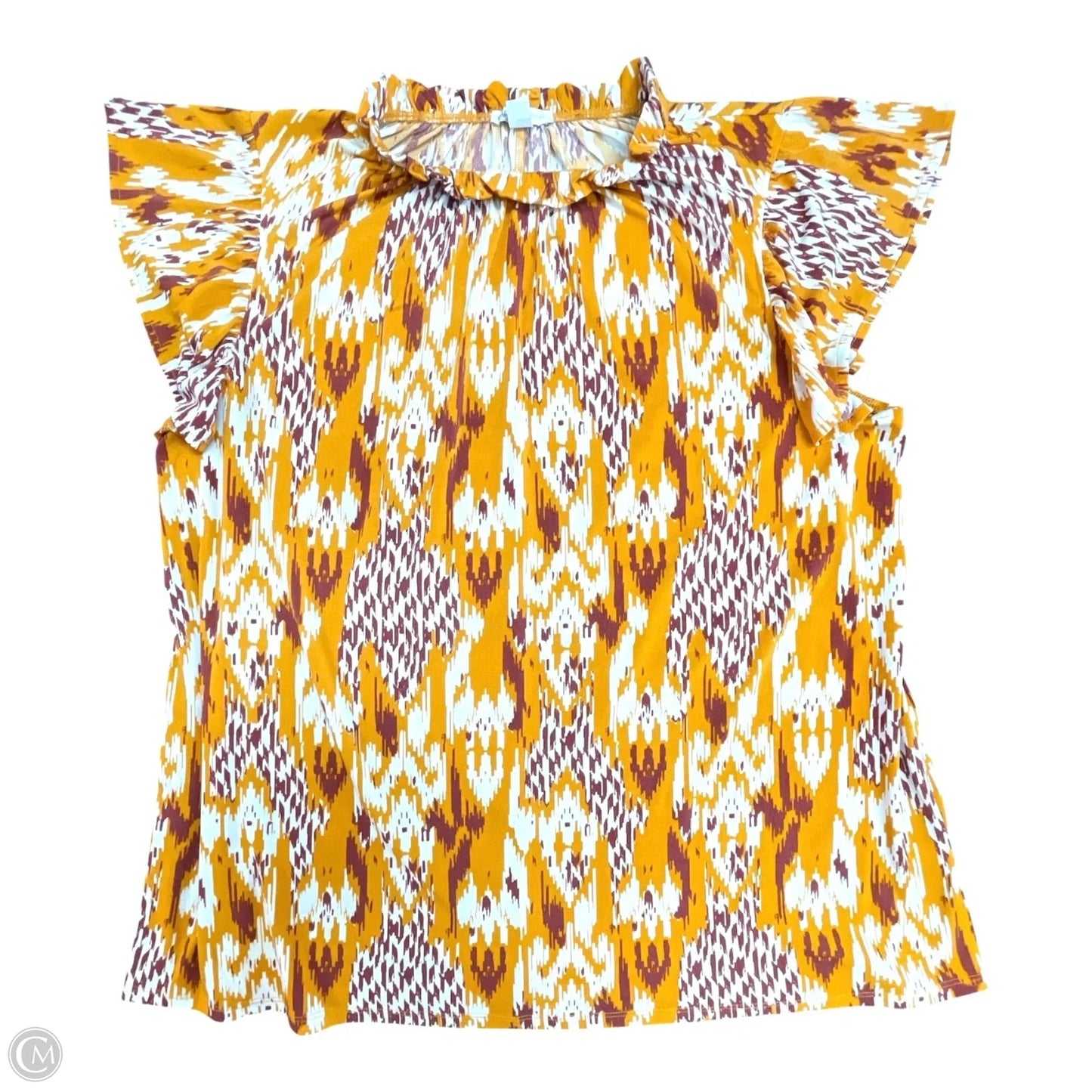 Top Short Sleeve By Cato In Orange, Size: 2x