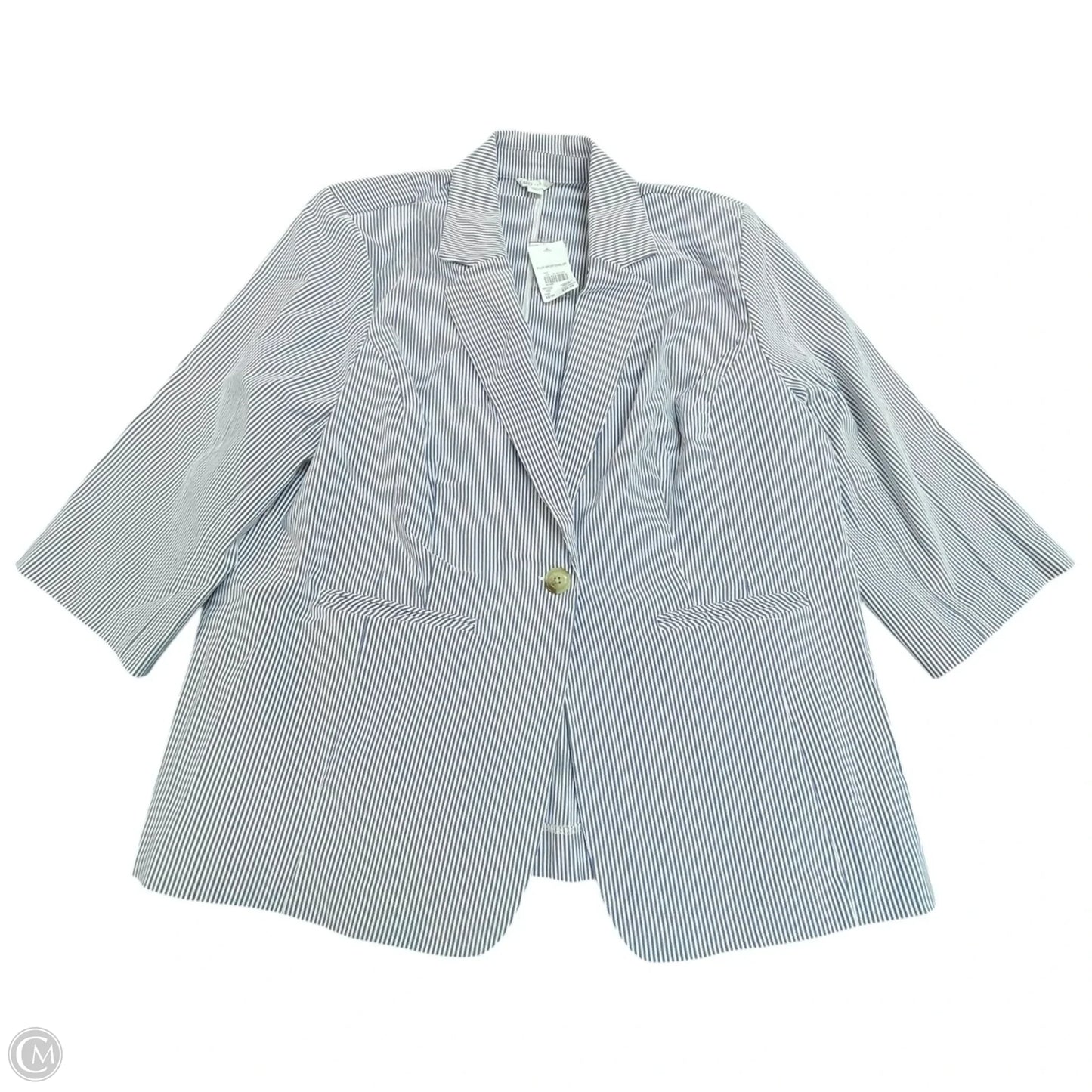 Blazer By Cato In Striped Pattern, Size: Xl