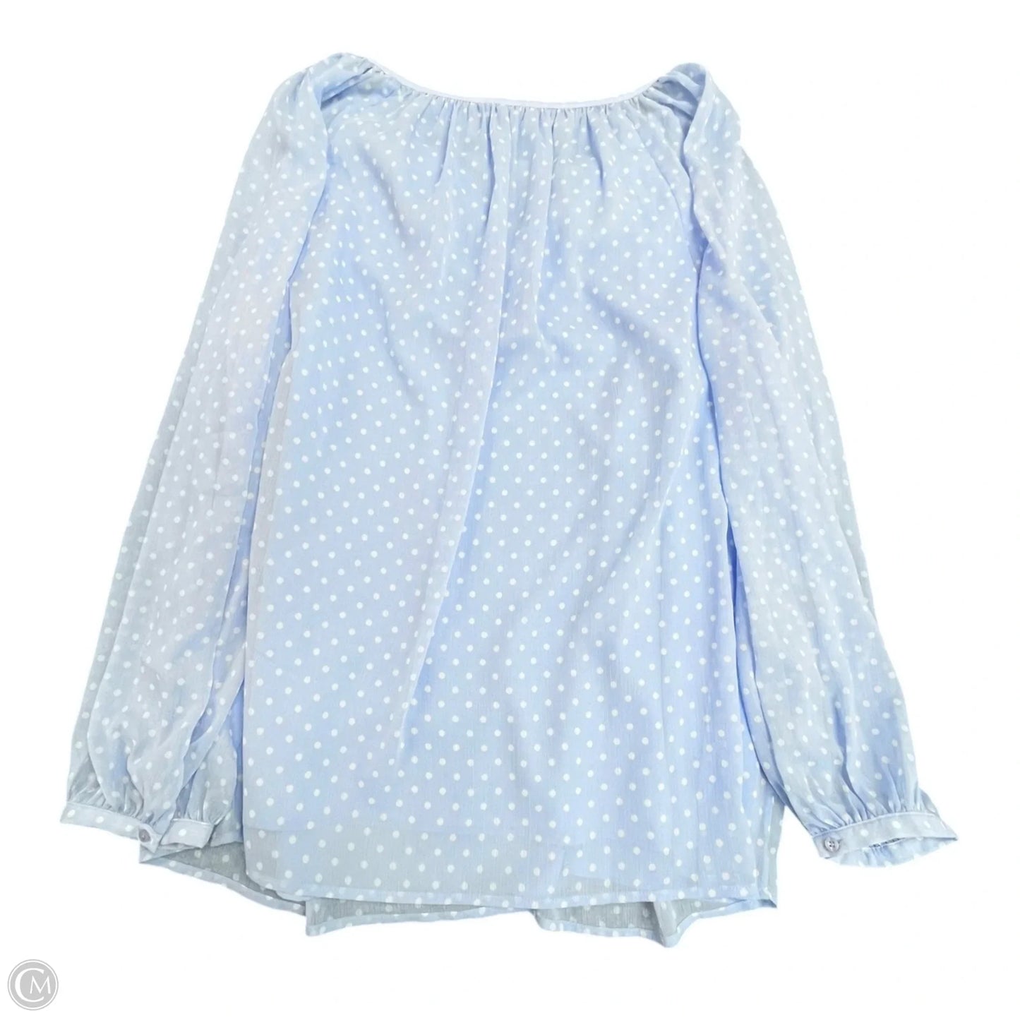 Top Long Sleeve By Talbots In Polkadot Pattern, Size: Xl