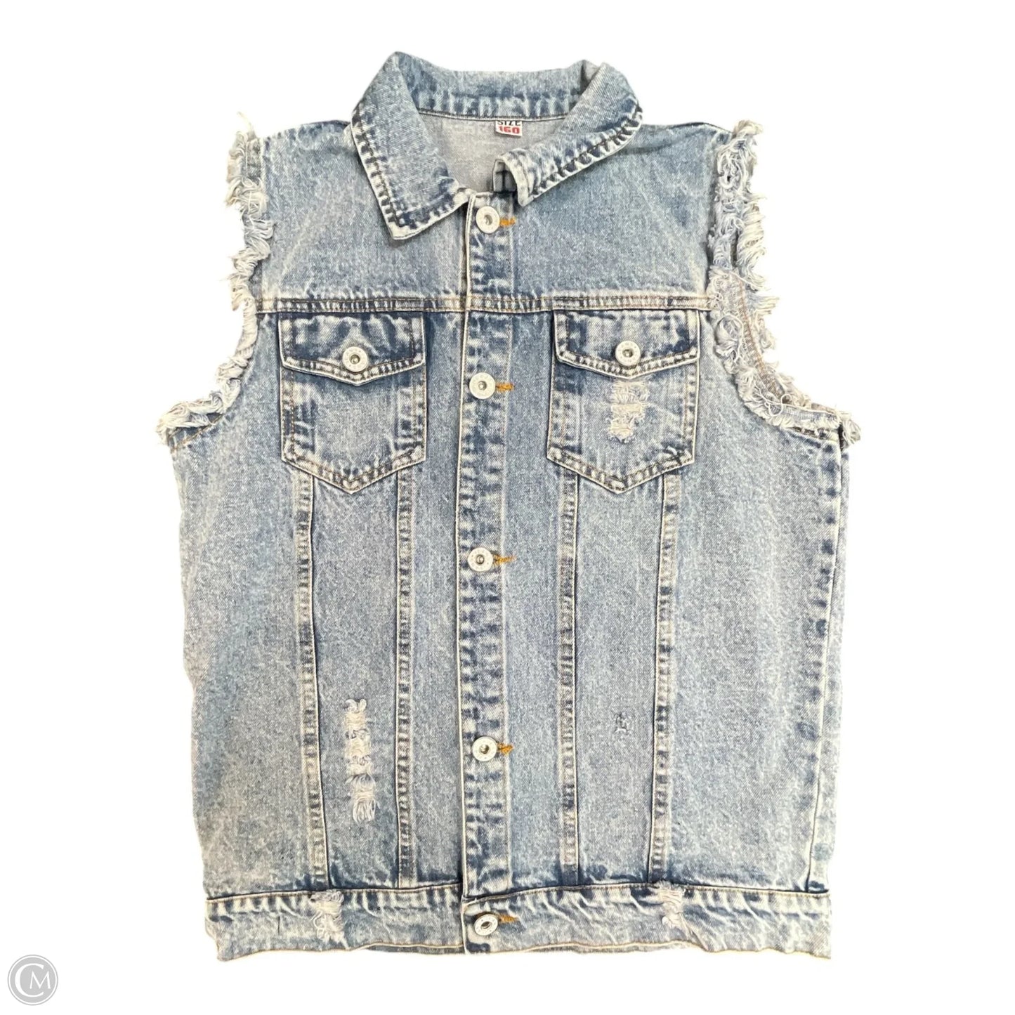 Vest Other By Clothes Mentor In Blue Denim, Size: S