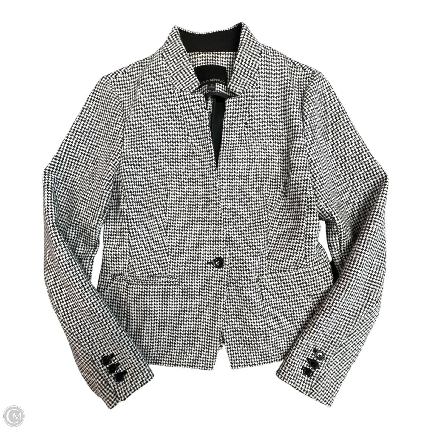 Blazer By Banana Republic In Black & White, Size: 2