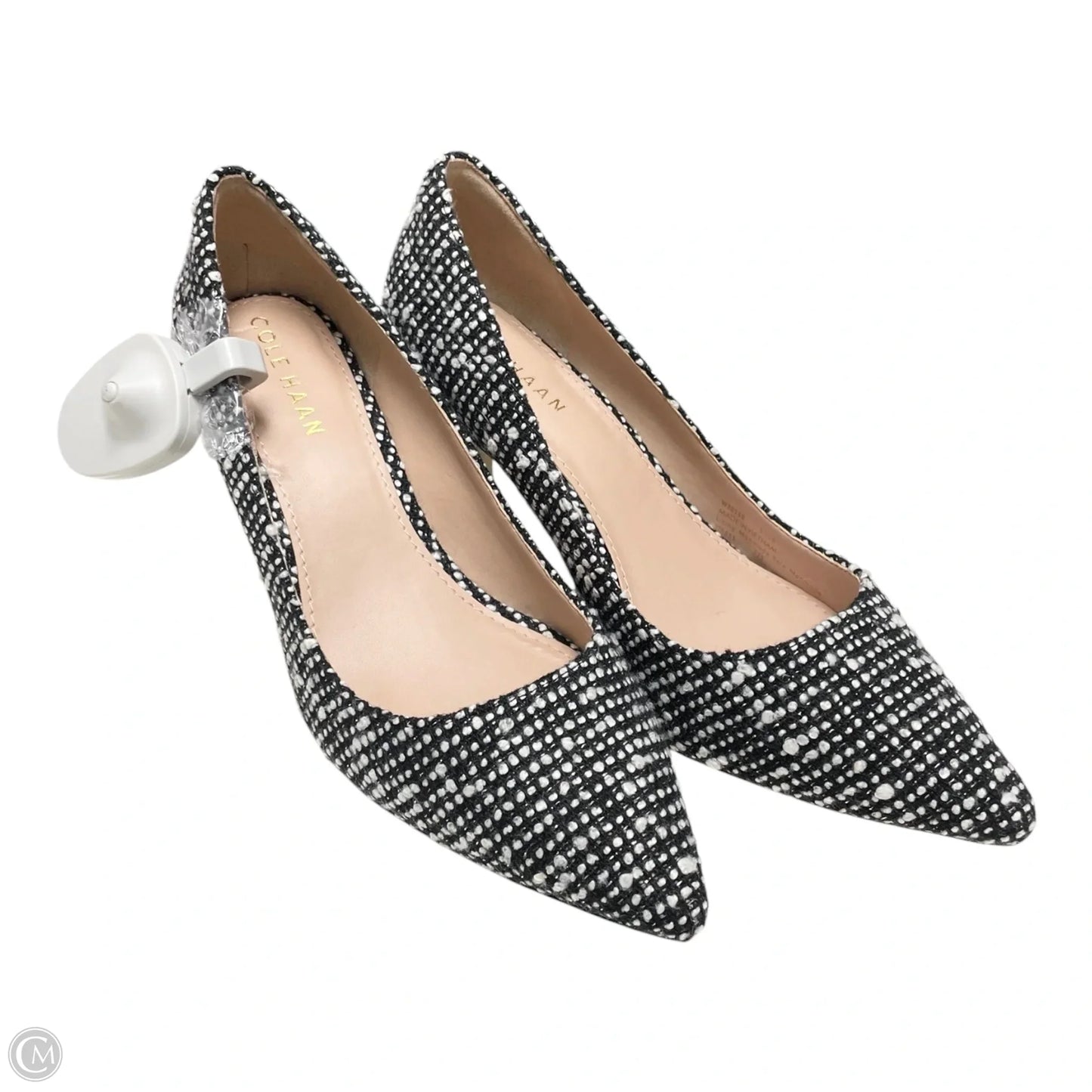 Shoes Heels Block By COLE-HAAN  In Black & White, Size: 5.5