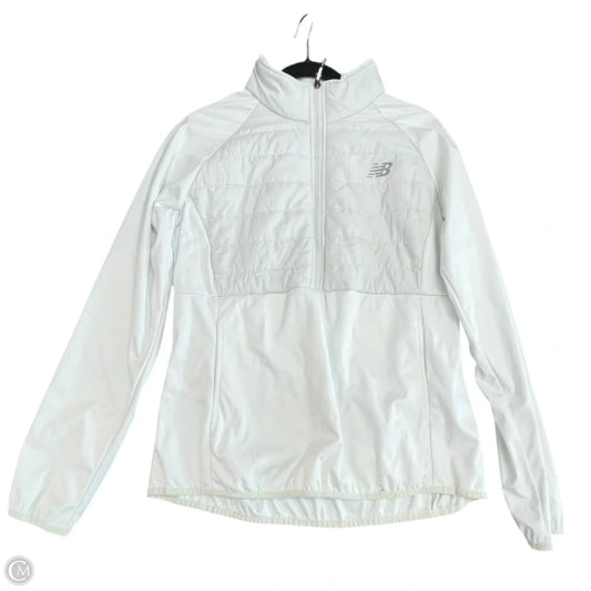 Athletic Jacket By New Balance In White, Size: L
