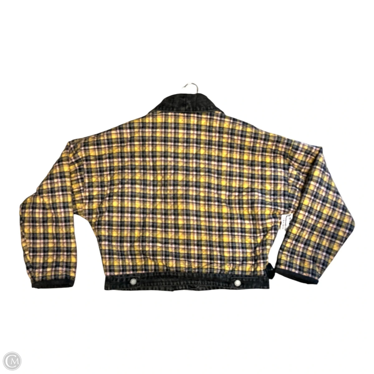 Jacket Denim By Blanknyc In Plaid Pattern, Size: L