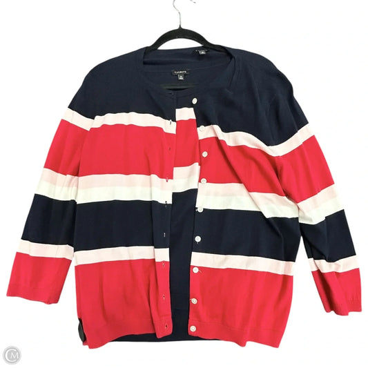 Sweater 2pc By Talbots In Blue Red & White, Size: Xl