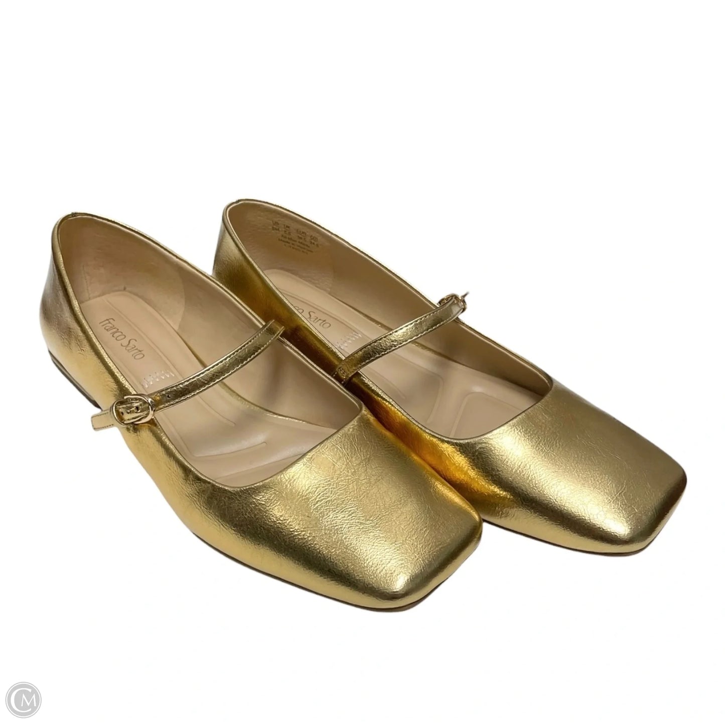 Shoes Flats By Franco Sarto In Gold, Size: 8