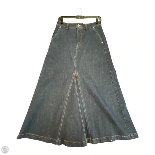 Skirt Midi By Banana Republic In Blue Denim, Size: 2