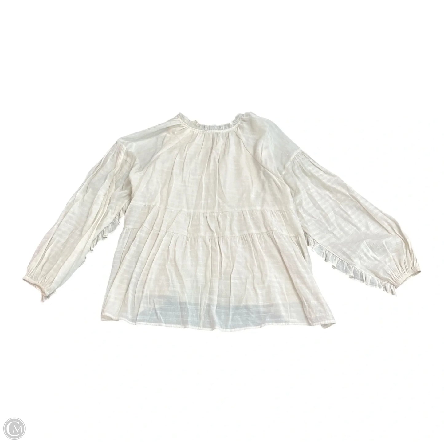 Top Long Sleeve By Entro In Cream, Size: M