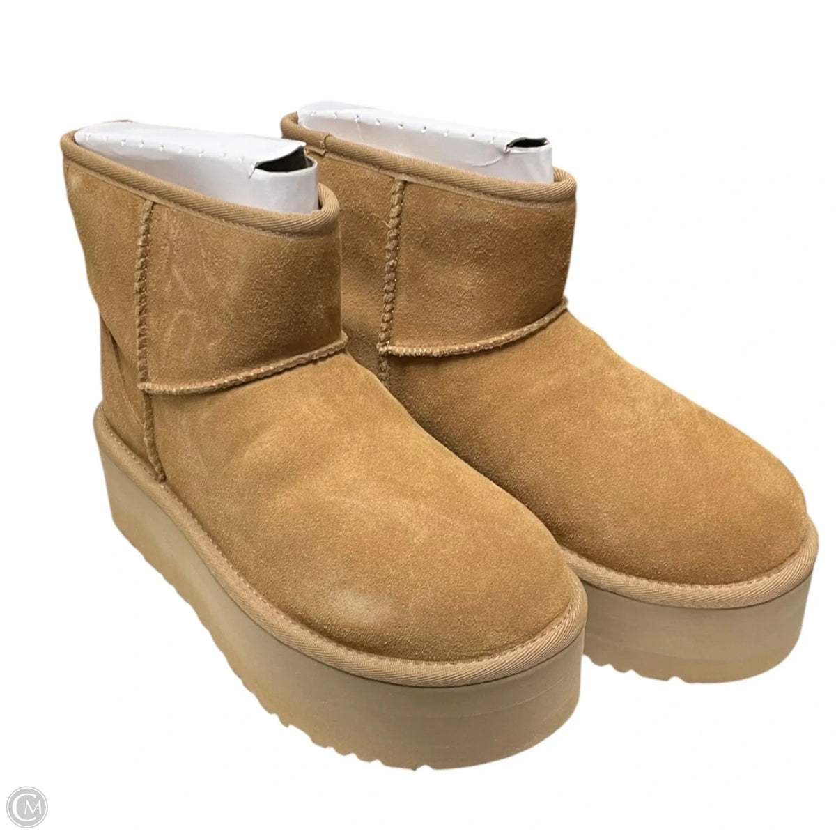 Boots Designer By Ugg In Brown, Size: 7