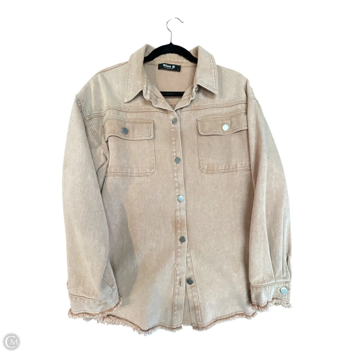 Jacket Shirt By Blue B In Pink, Size: L