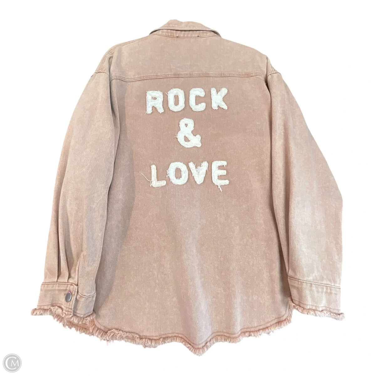 Jacket Shirt By Blue B In Pink, Size: L