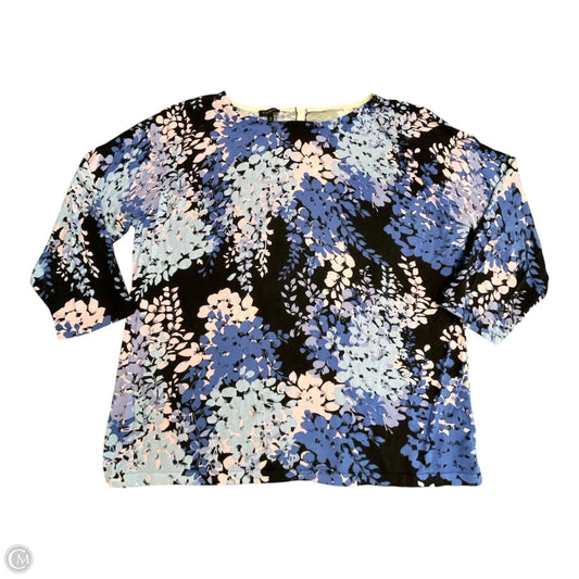 Sweater By Talbots In Floral Print, Size: Xl