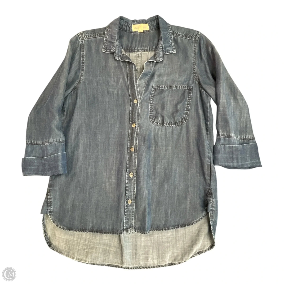 Top 3/4 Sleeve By Cloth & Stone In Blue, Size: M