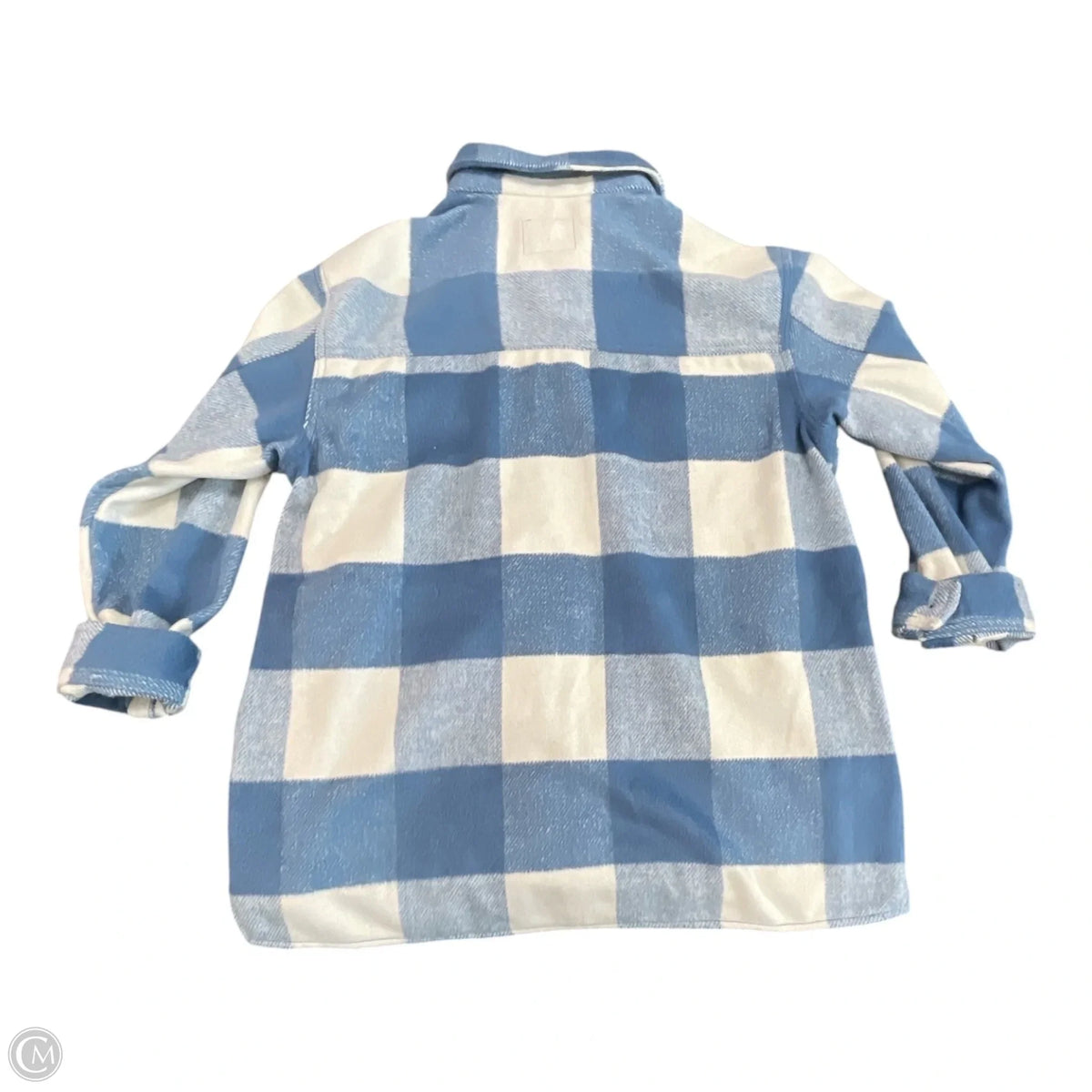 Jacket Shirt By Old Navy In Blue & White, Size: L