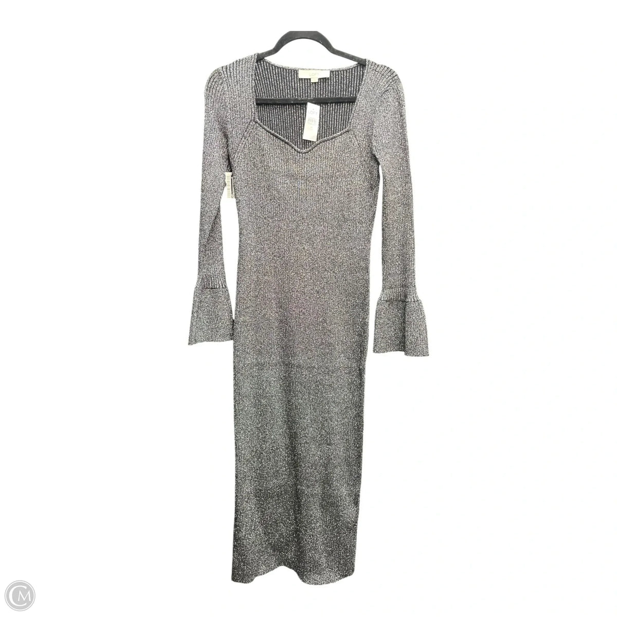 Dress Party Long By Loft In Black & Silver, Size: M