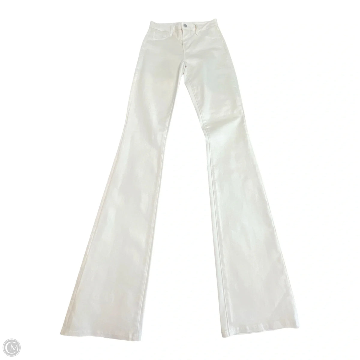 Jeans Straight By L Agence In Ivory, Size: 2