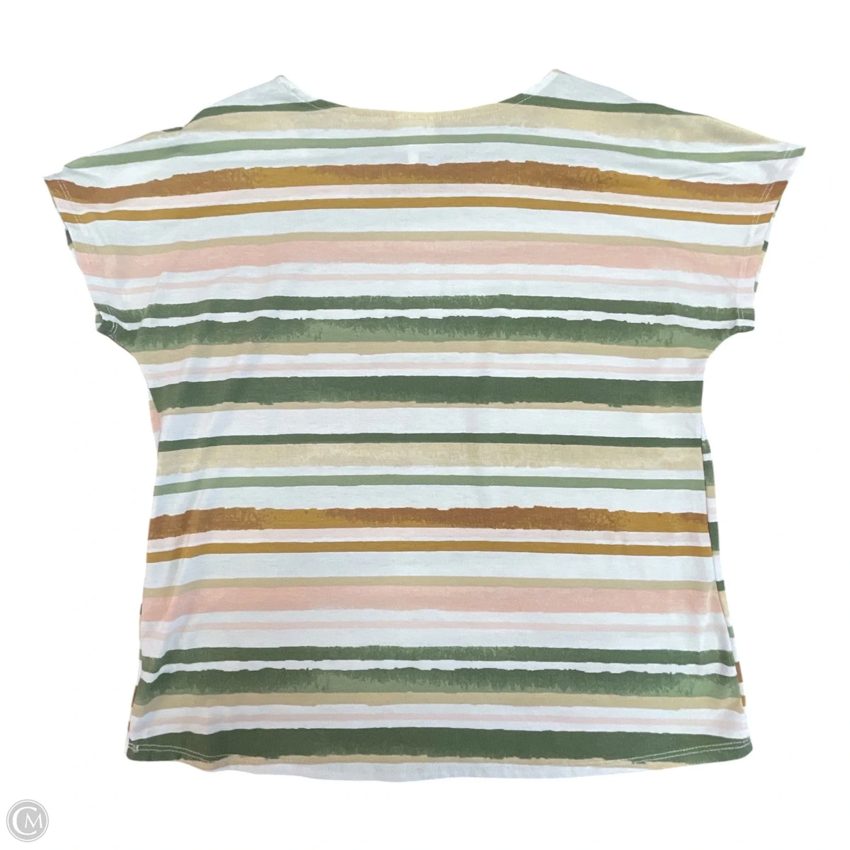 Top Short Sleeve By Clothes Mentor In Striped Pattern, Size: M