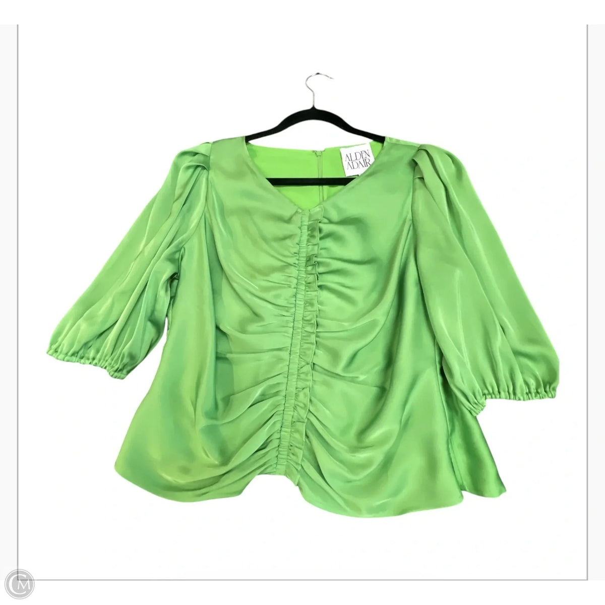 Top 3/4 Sleeve By ALDEN ADAIR In Green, Size: L