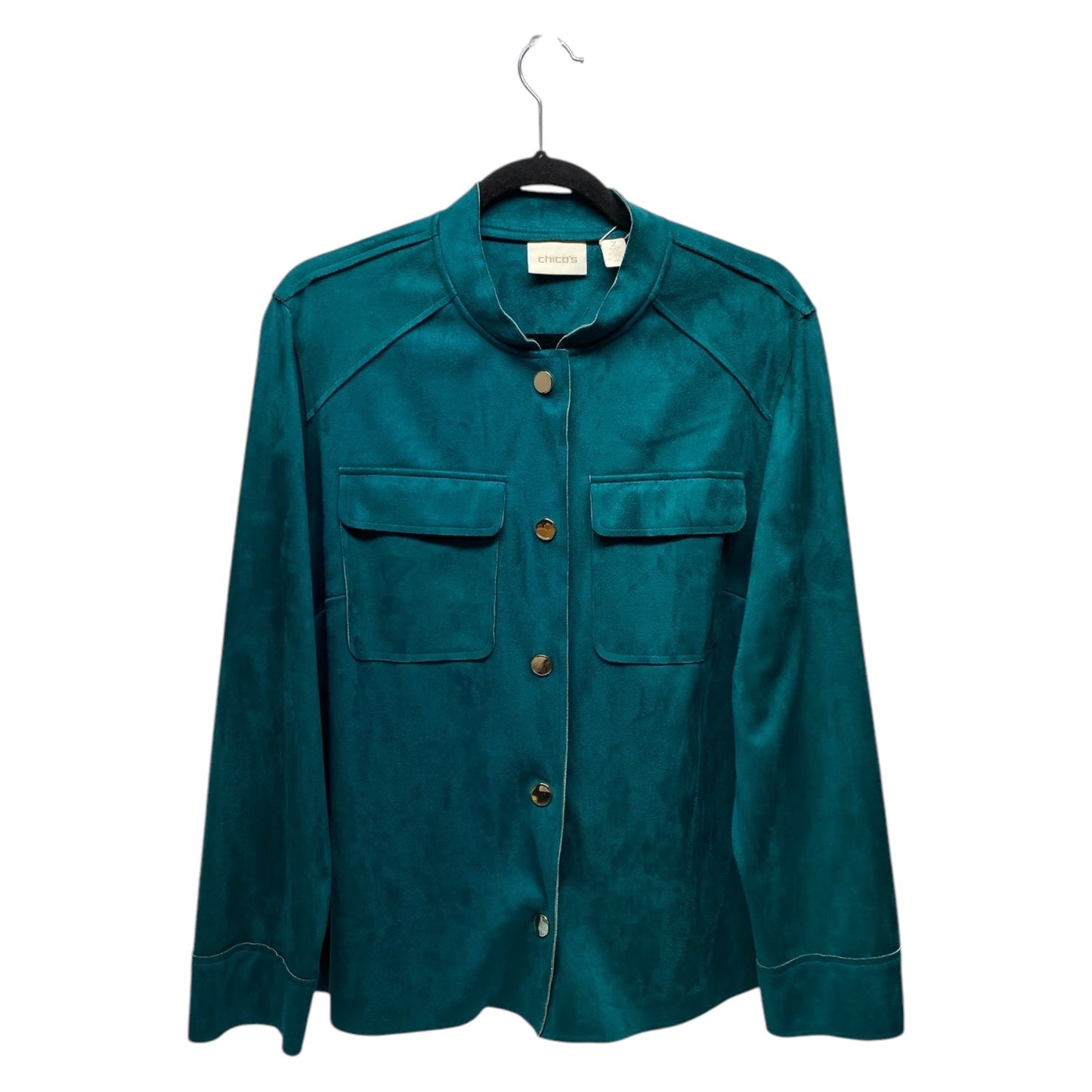 Jacket Other By Chicos In Green, Size: L