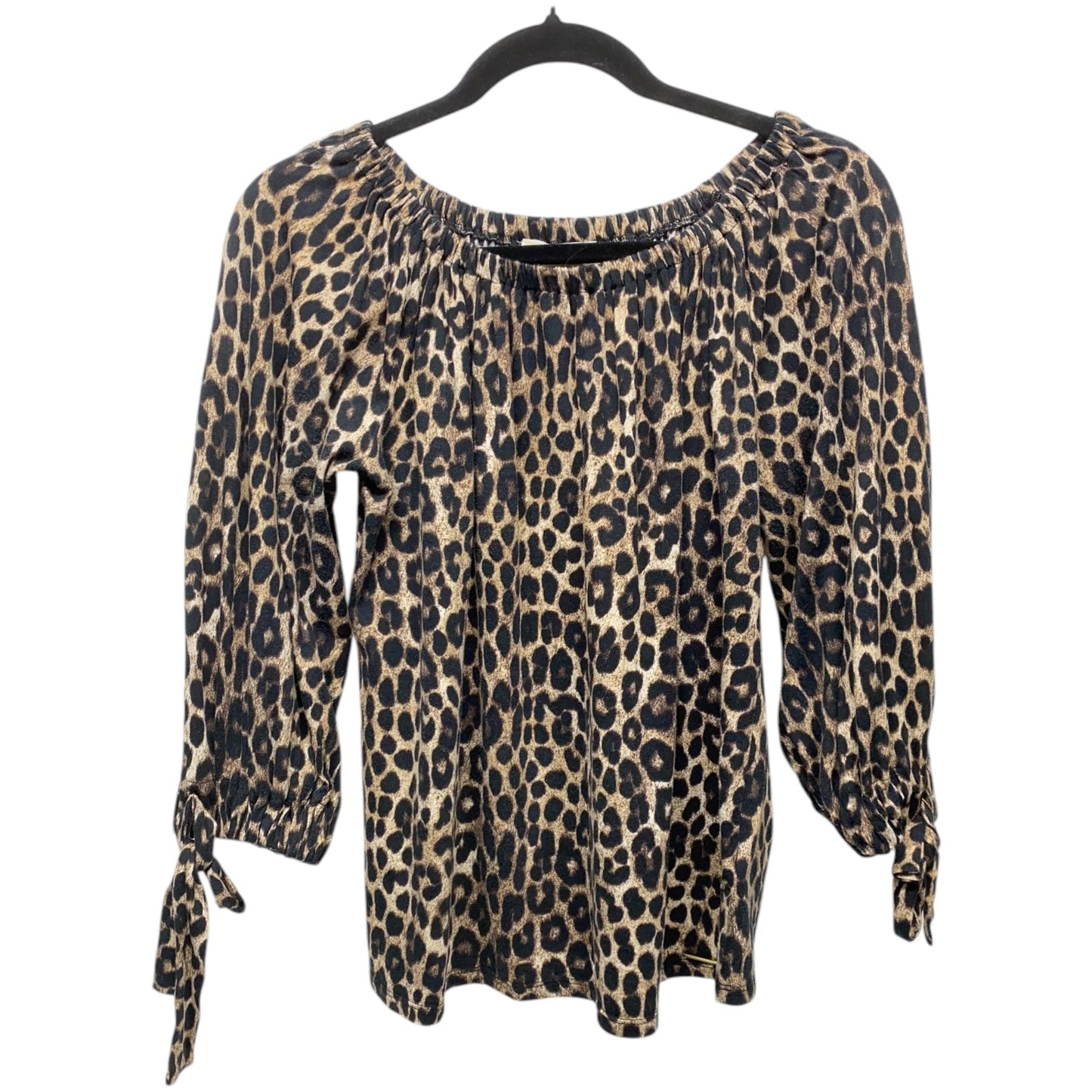 Top 3/4 Sleeve By Michael By Michael Kors In Animal Print, Size: M