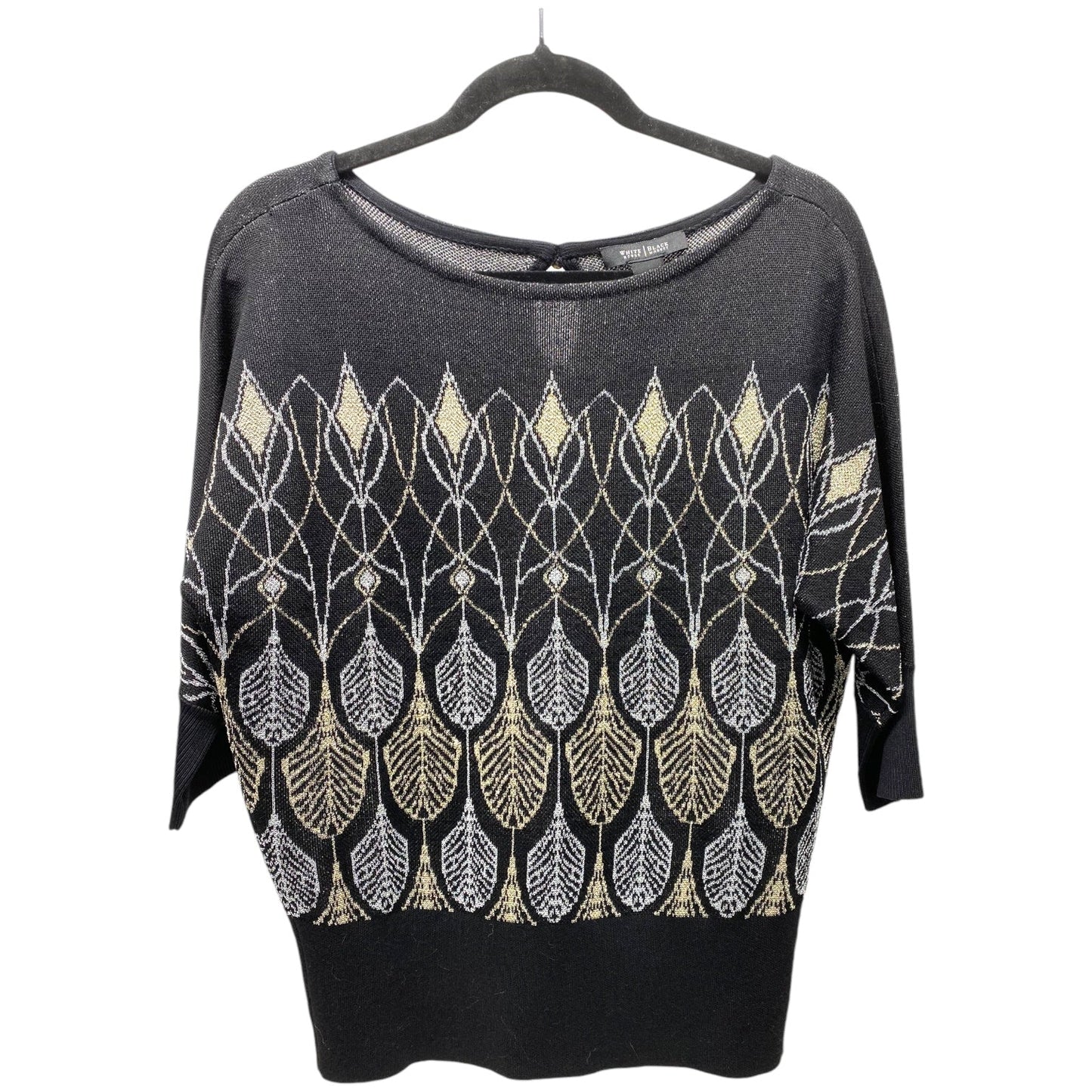 Sweater By White House Black Market In Black & Gold, Size: S