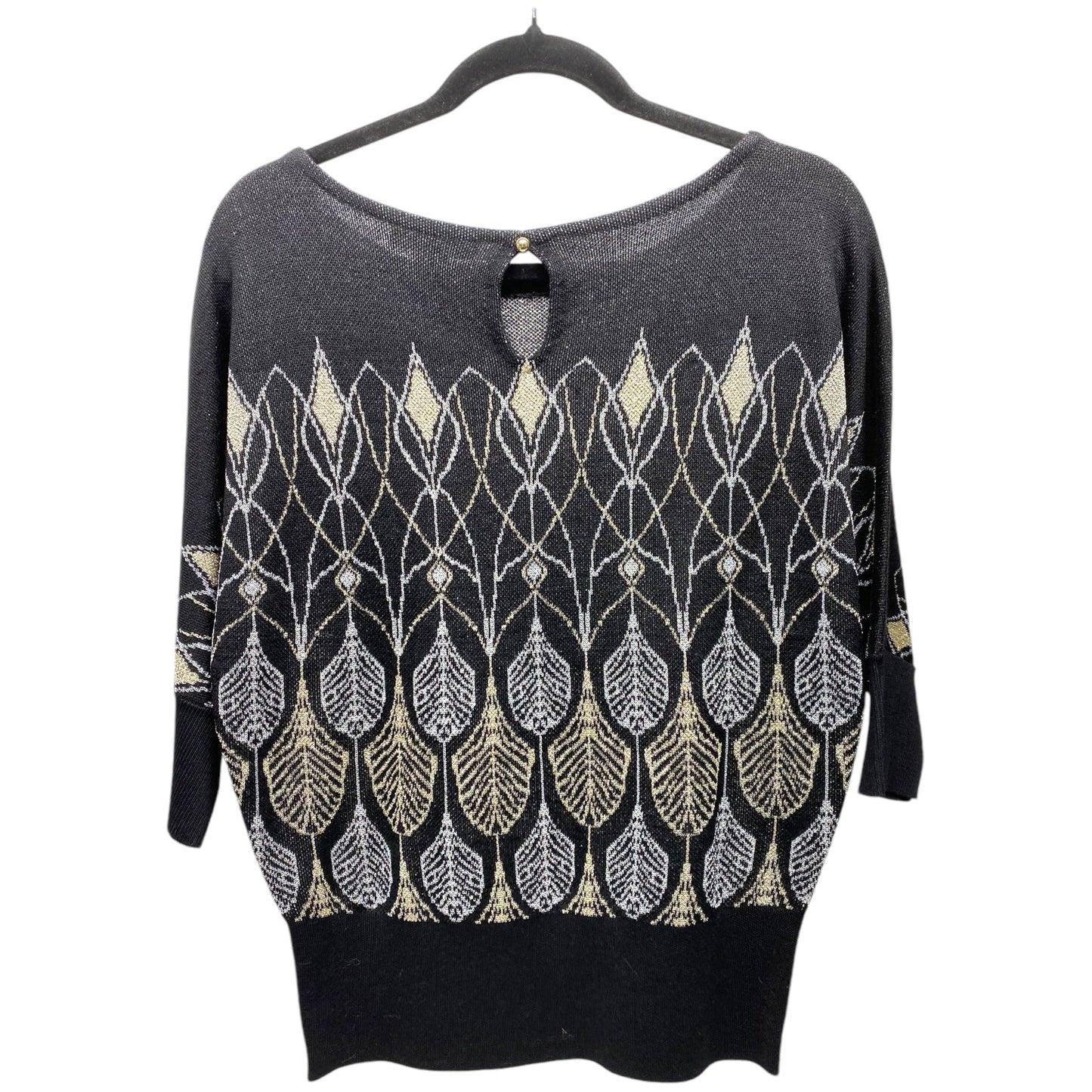 Sweater By White House Black Market In Black & Gold, Size: S