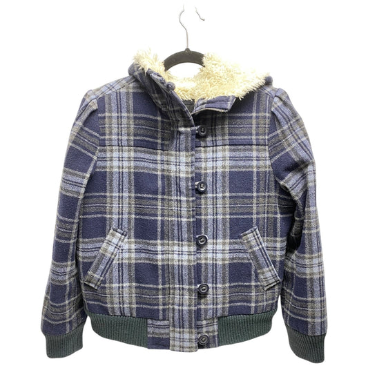 Coat Faux Fur & Sherpa By Clothes Mentor In Plaid Pattern, Size: M