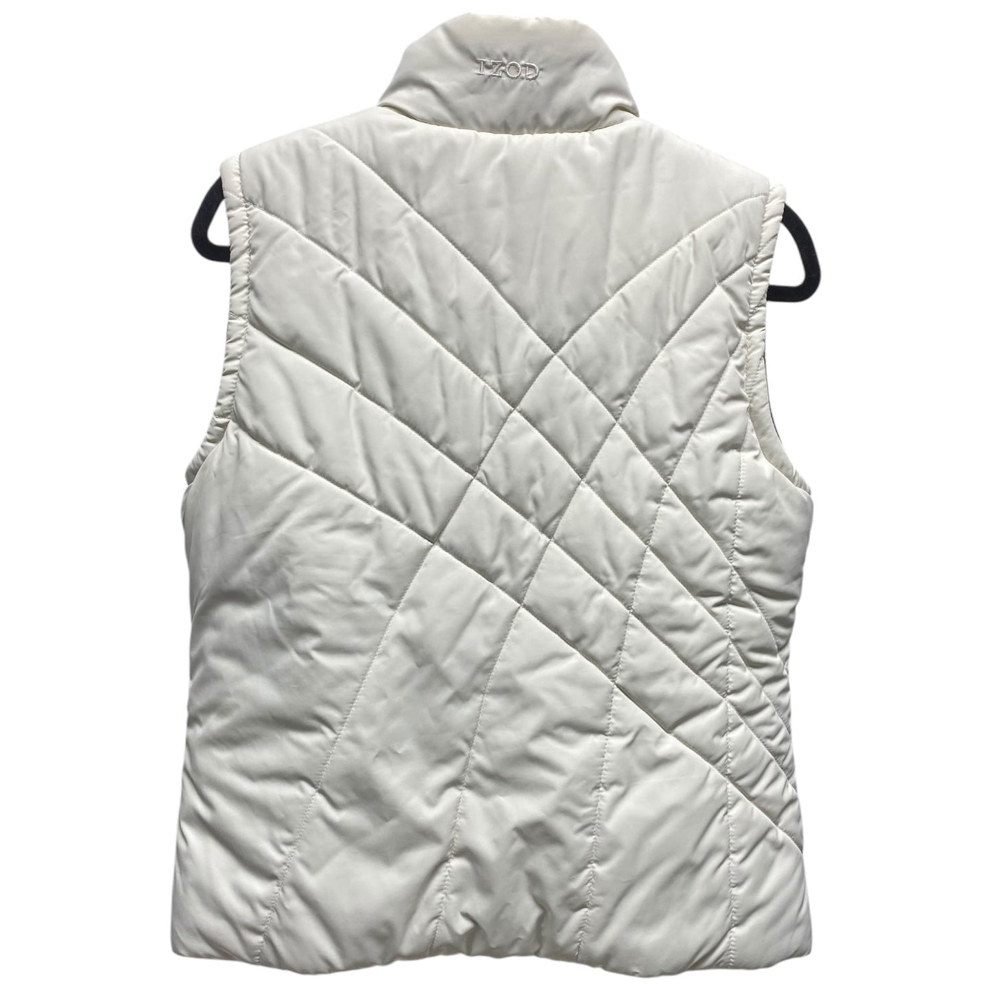 Vest Puffer & Quilted By Izod In Black & Cream, Size: M