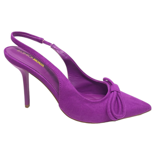 Shoes Heels Platform By Fashion Nova In Purple, Size: 7.5