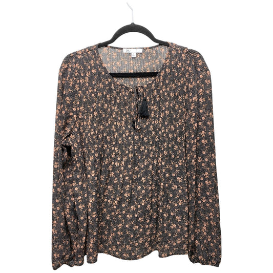 Top Long Sleeve By Dr2 In Floral Print, Size: M