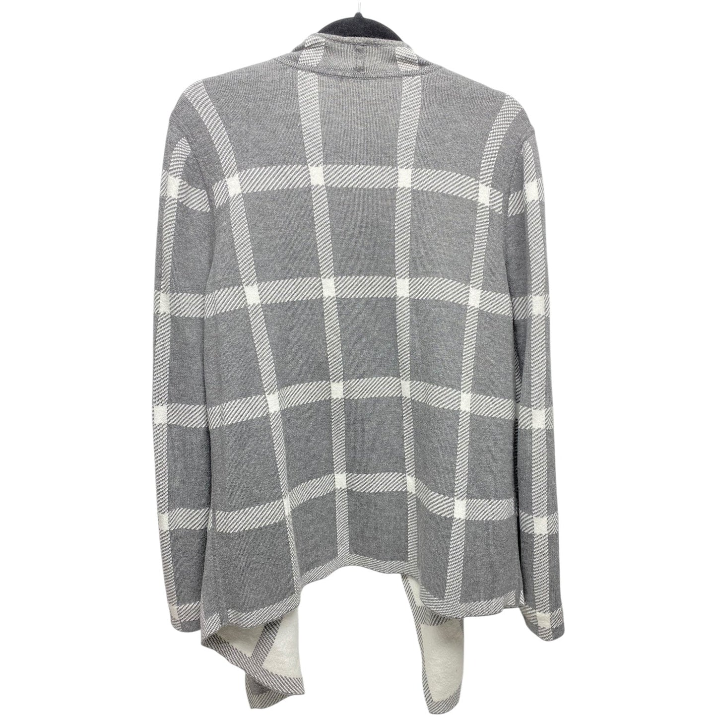 Cardigan By Clothes Mentor In Grey & White, Size: L