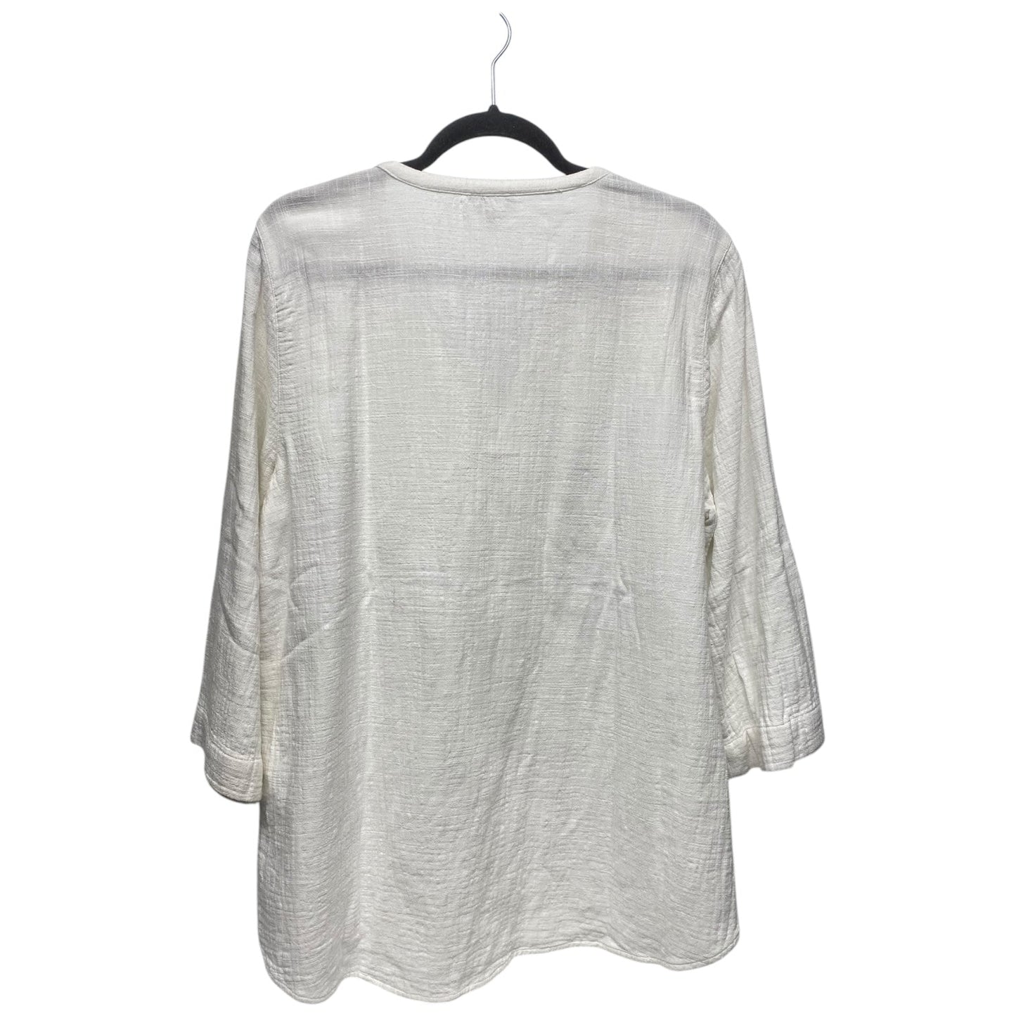 Top 3/4 Sleeve By Pure Jill In White, Size: L