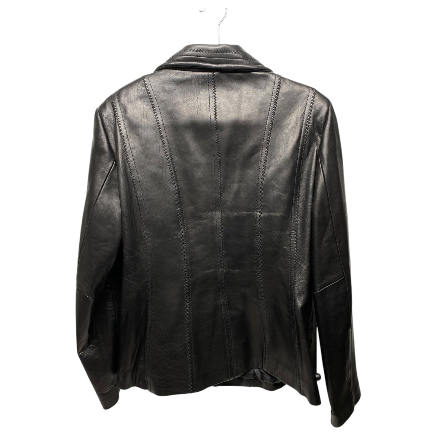 Jacket Leather By Clothes Mentor In Black, Size: Xl