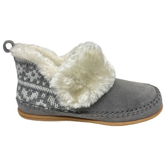 Slippers By Minnetonka In Grey & White