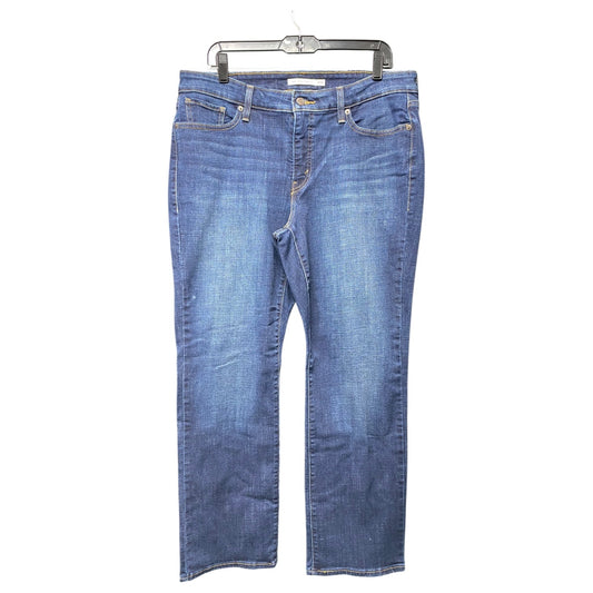 Jeans Flared By Levis In Blue Denim, Size: 16