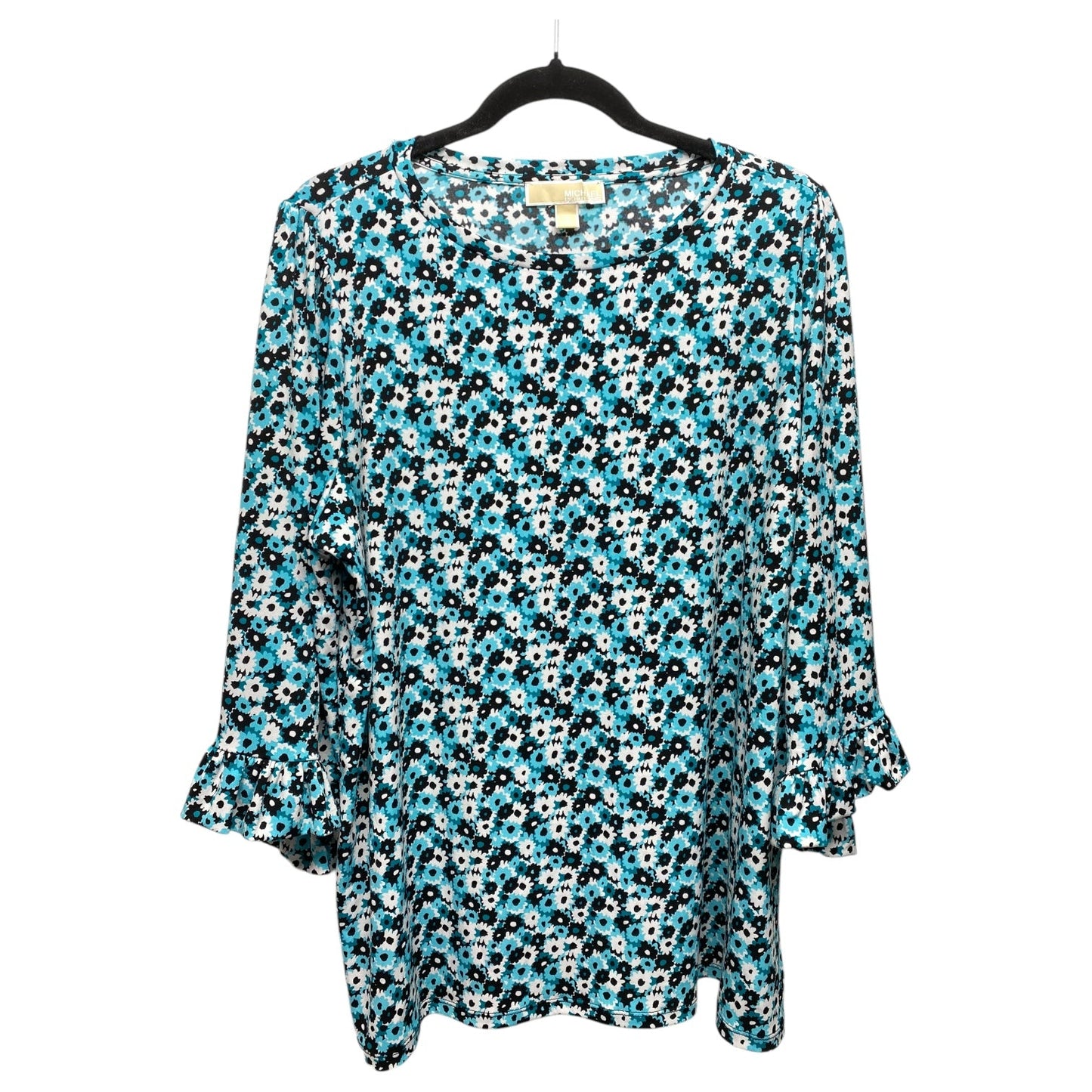 Top 3/4 Sleeve By Michael By Michael Kors In Blue, Size: 1x