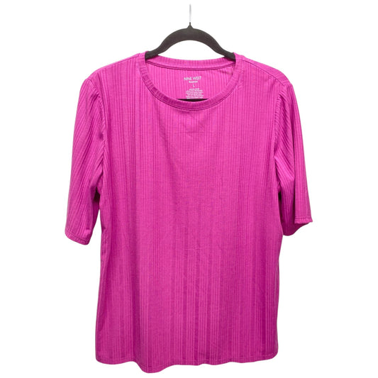 Top Short Sleeve By Nine West In Pink, Size: L