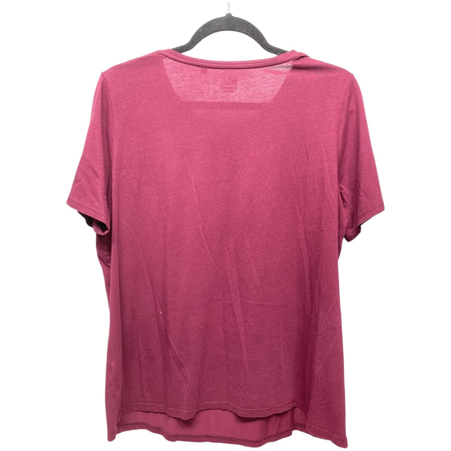 Top Short Sleeve By Boden In Maroon, Size: L