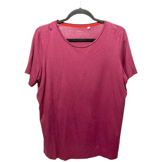 Top Short Sleeve By Boden In Maroon, Size: L