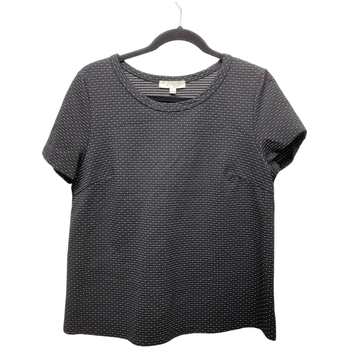 Top Short Sleeve By Eri + Ali In Polkadot Pattern, Size: L