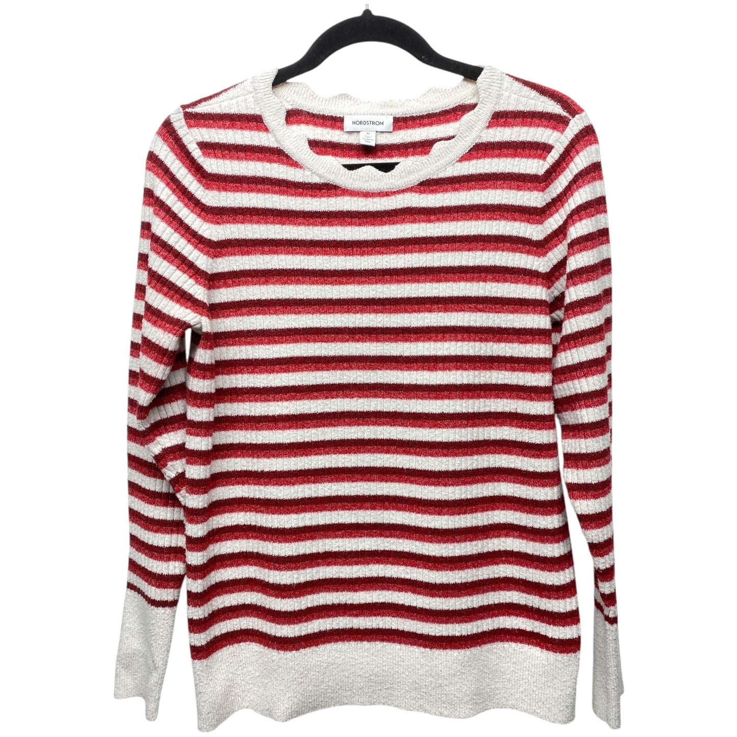 Sweater By Nordstrom In Red & White, Size: Xl