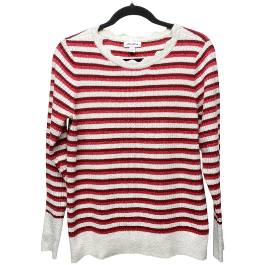 Sweater By Nordstrom In Red & White, Size: Xl