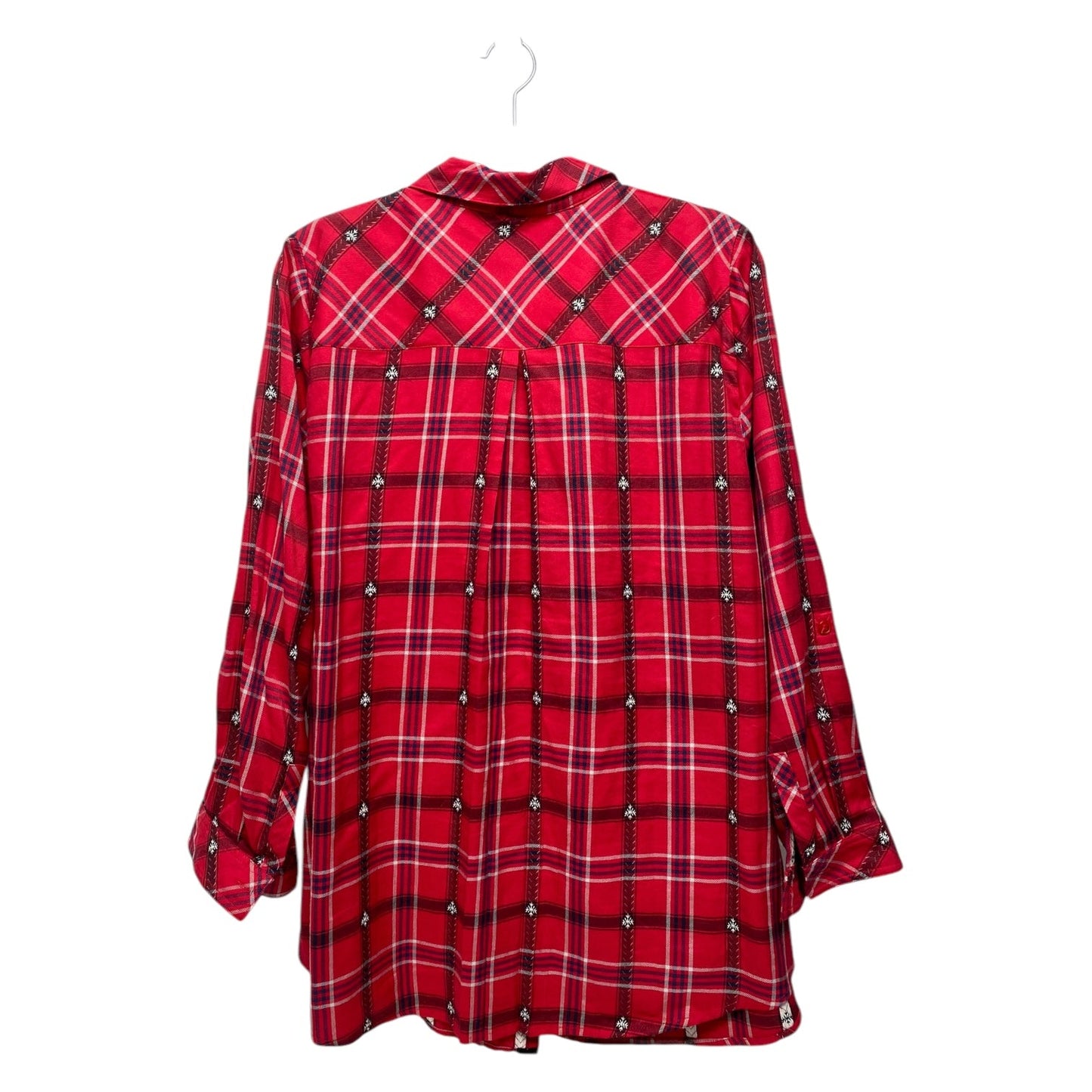 Top Long Sleeve By Catherines In Plaid Pattern, Size: 1x