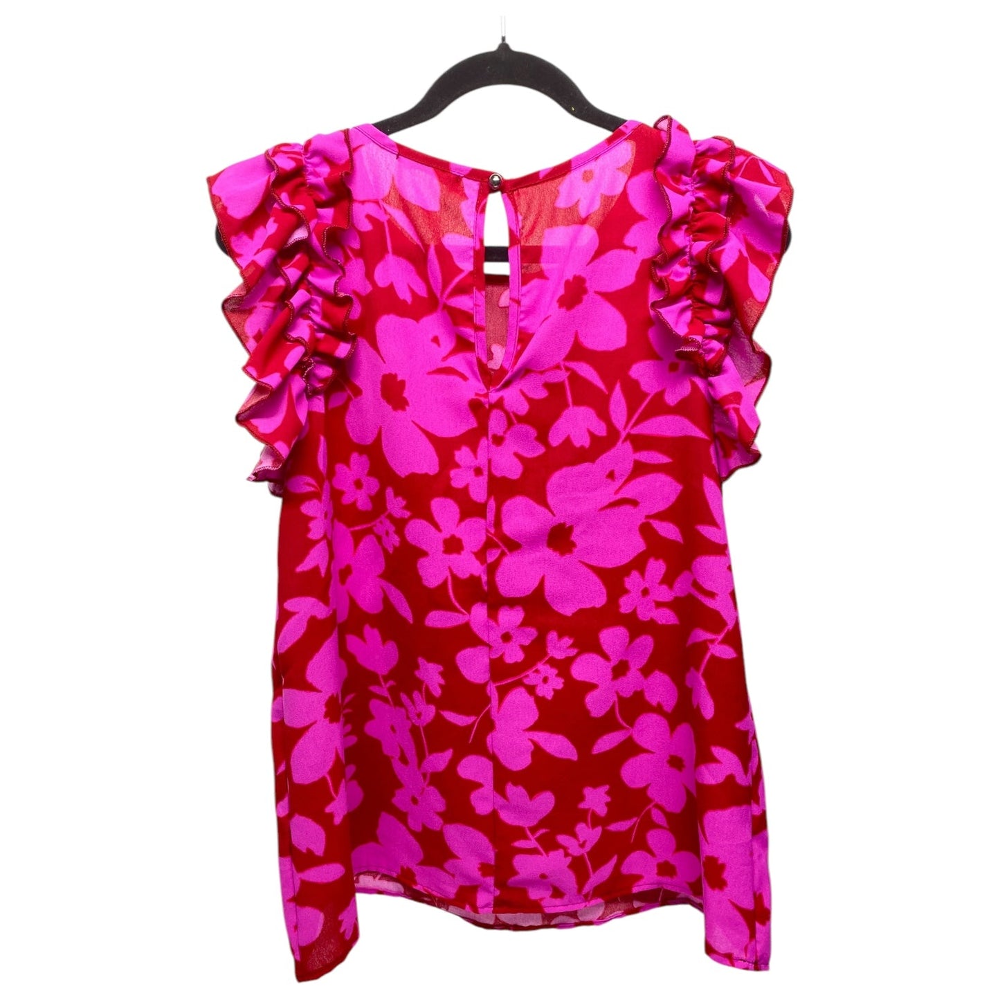 Top Short Sleeve By Clothes Mentor In Pink & Red, Size: M