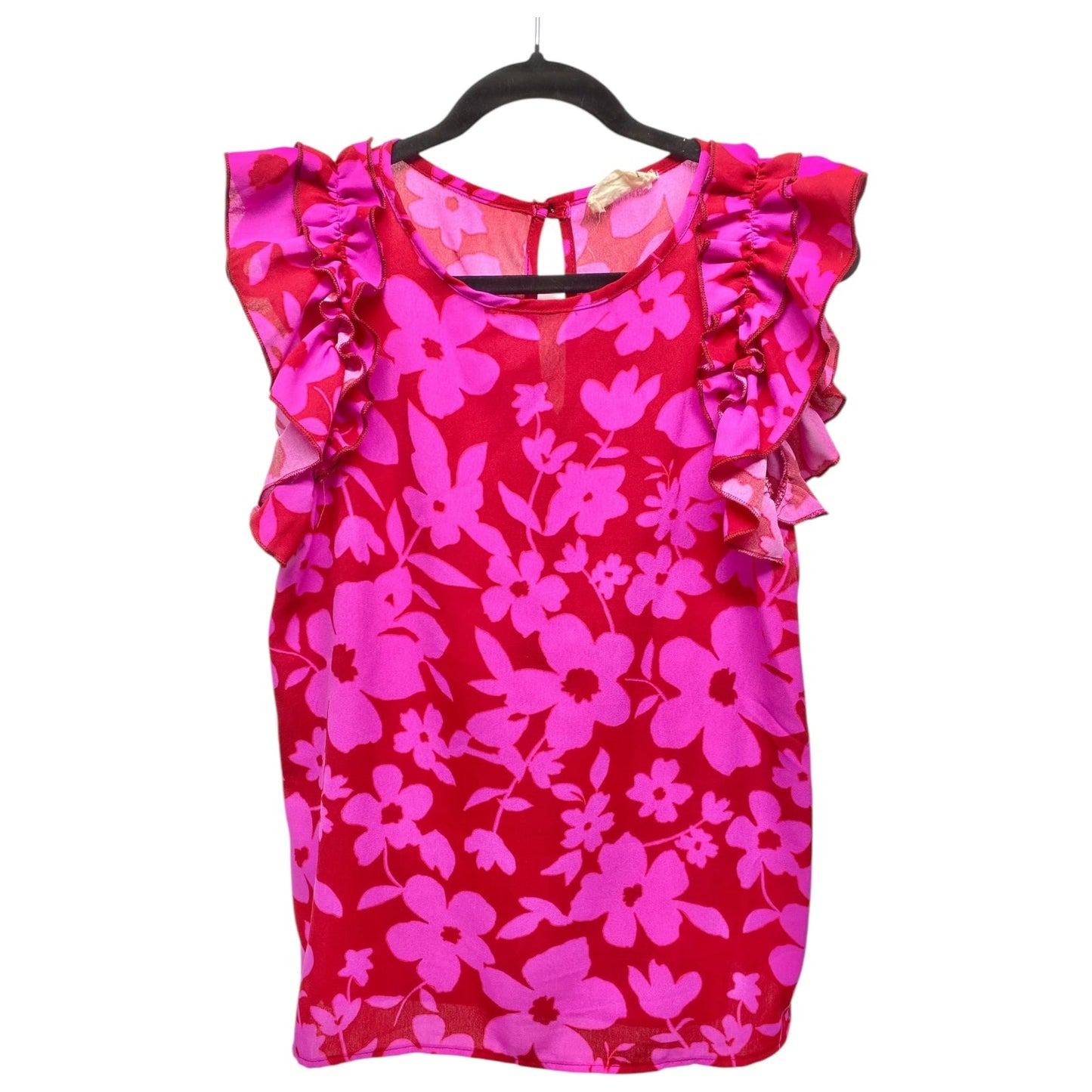 Top Short Sleeve By Clothes Mentor In Pink & Red, Size: M