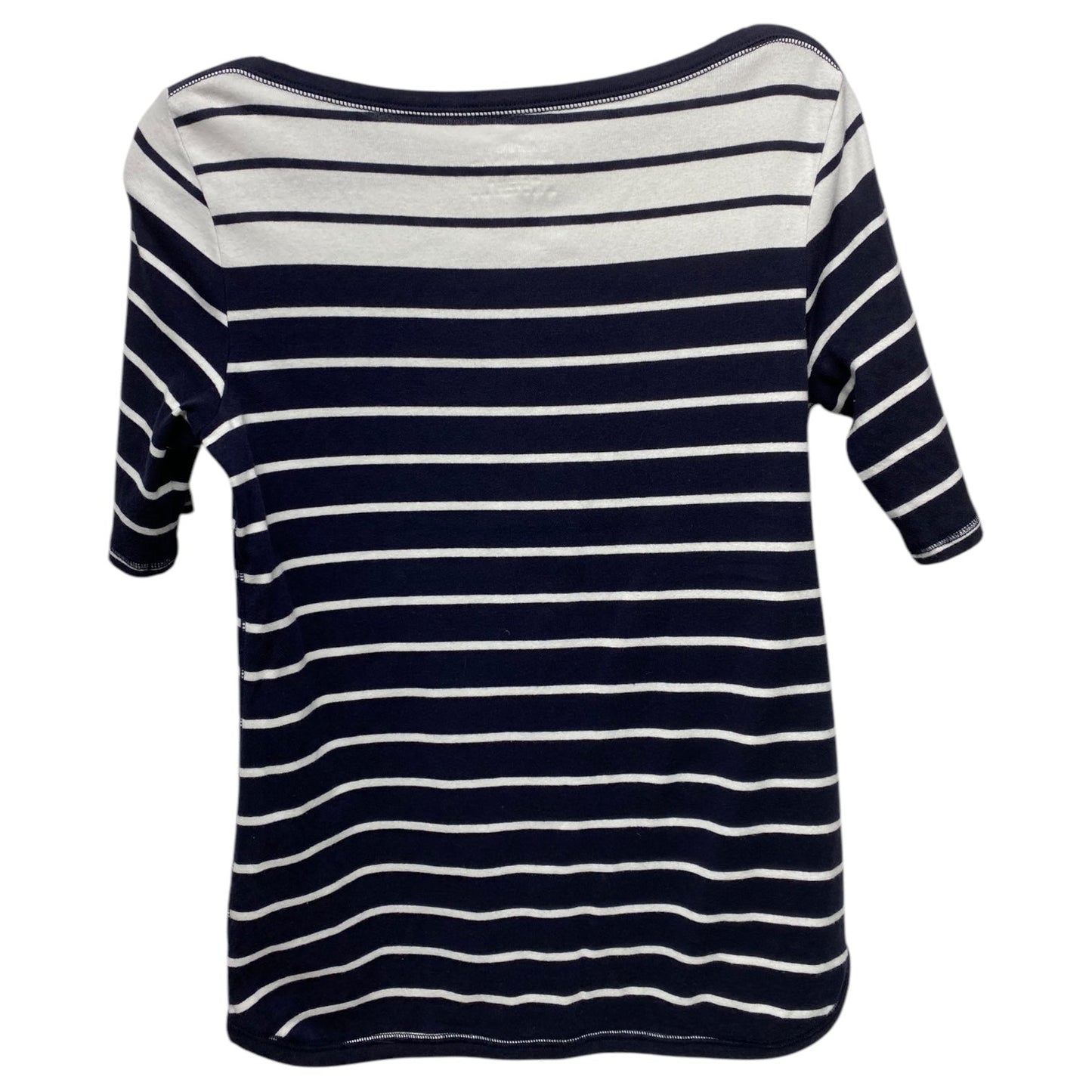 Top Short Sleeve By Talbots In Striped Pattern, Size: M