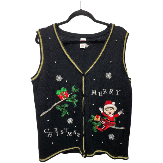 Vest Other By Holiday Time In Black, Size: L