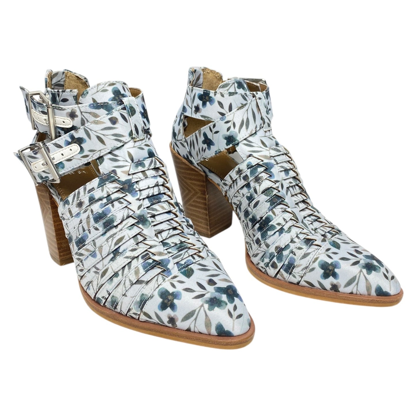 Boots Ankle Heels By Gianni Bini In Floral Print, Size: 6.5