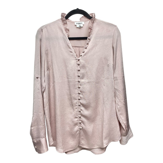 Top Long Sleeve By Express In Pink, Size: M