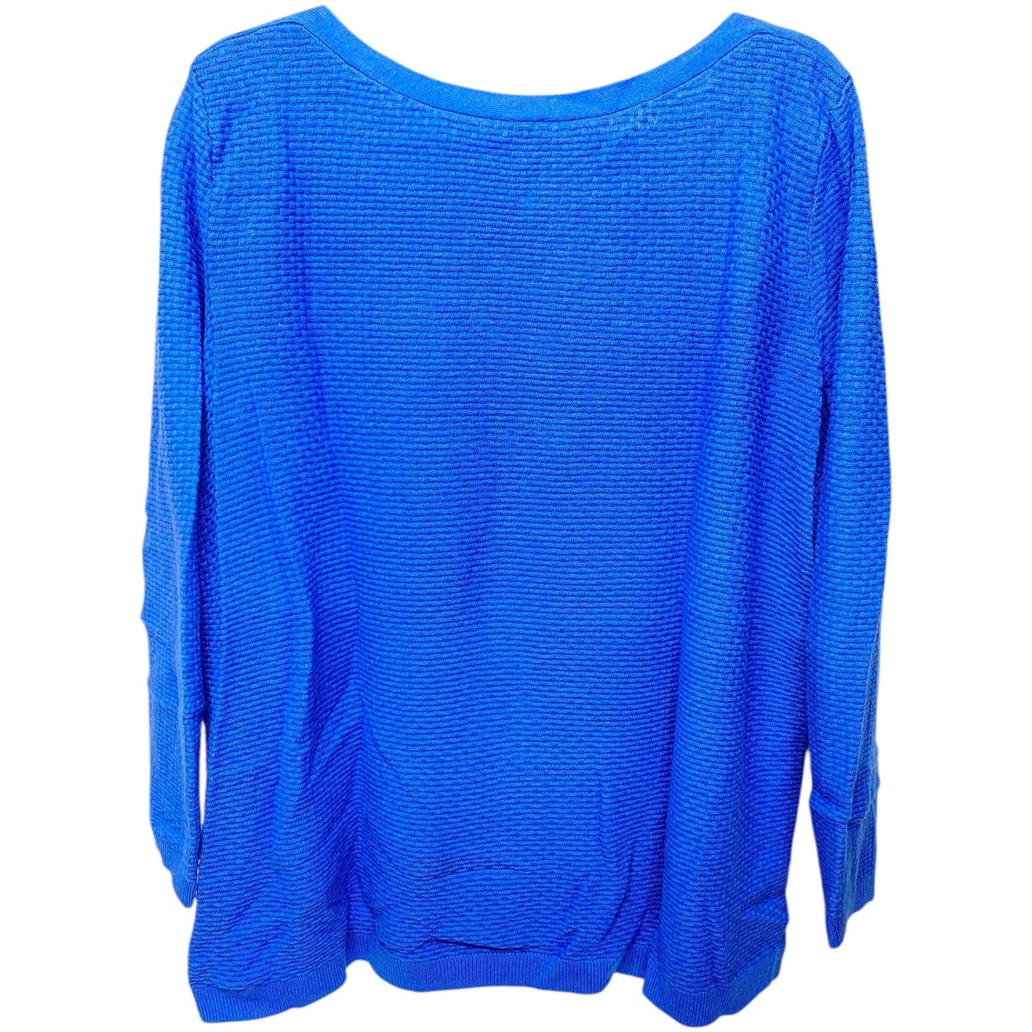 Top 3/4 Sleeve By Talbots In Blue, Size: Xl